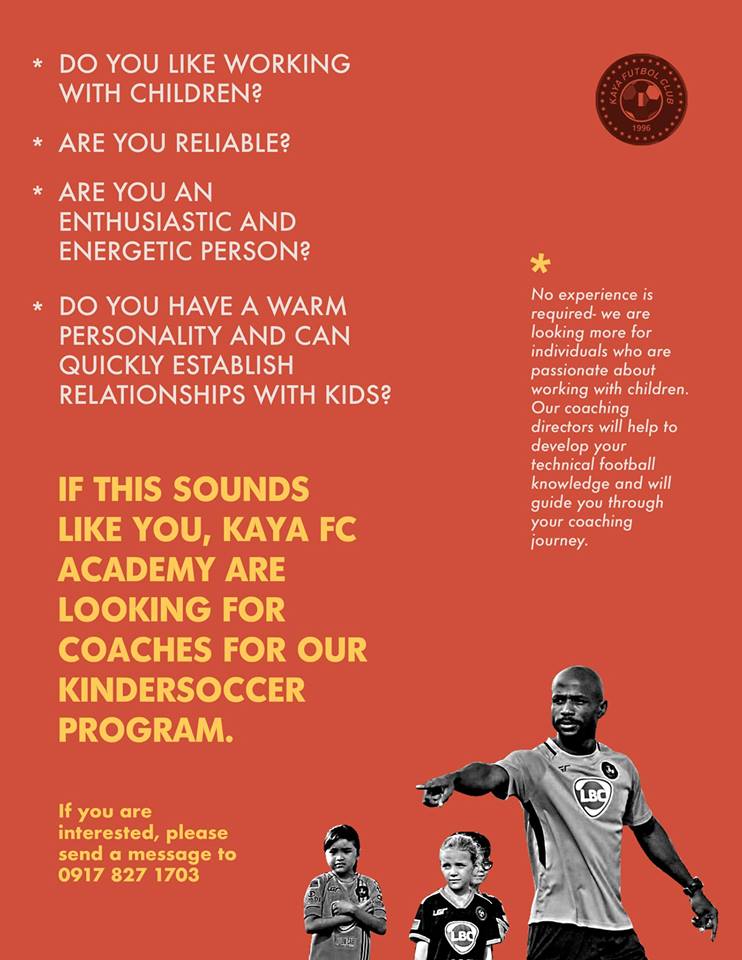 HIRING: Kindersoccer Coach