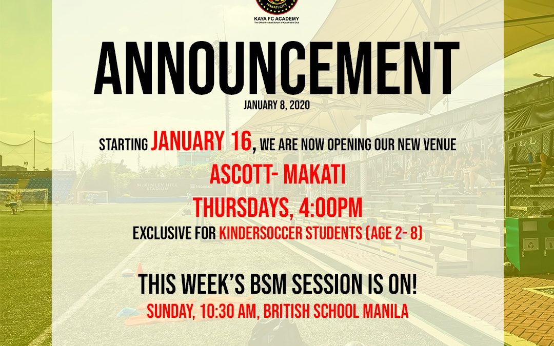 Announcement – January 8, 2020