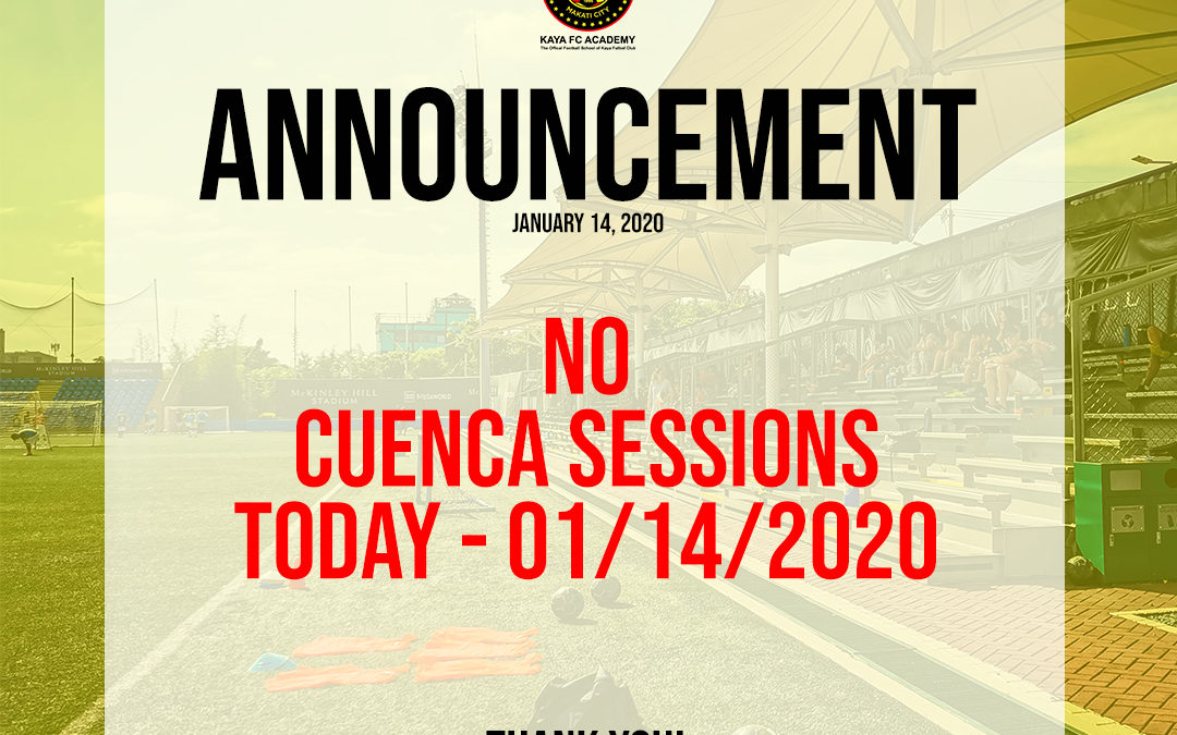 Announcement – 01/14/2020