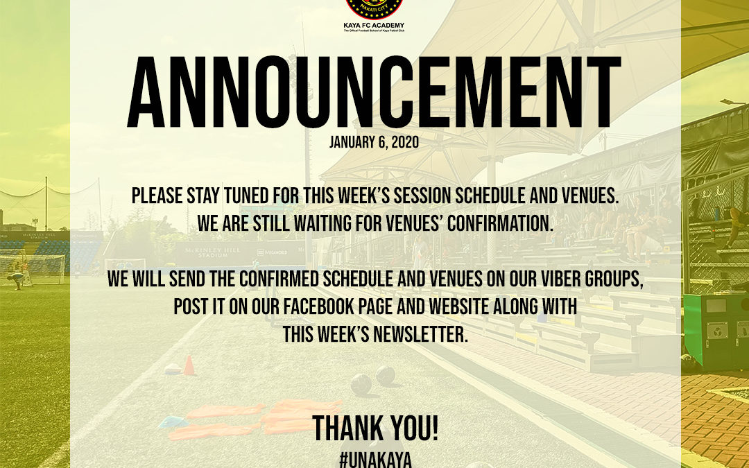 Announcement – 01/06/2020