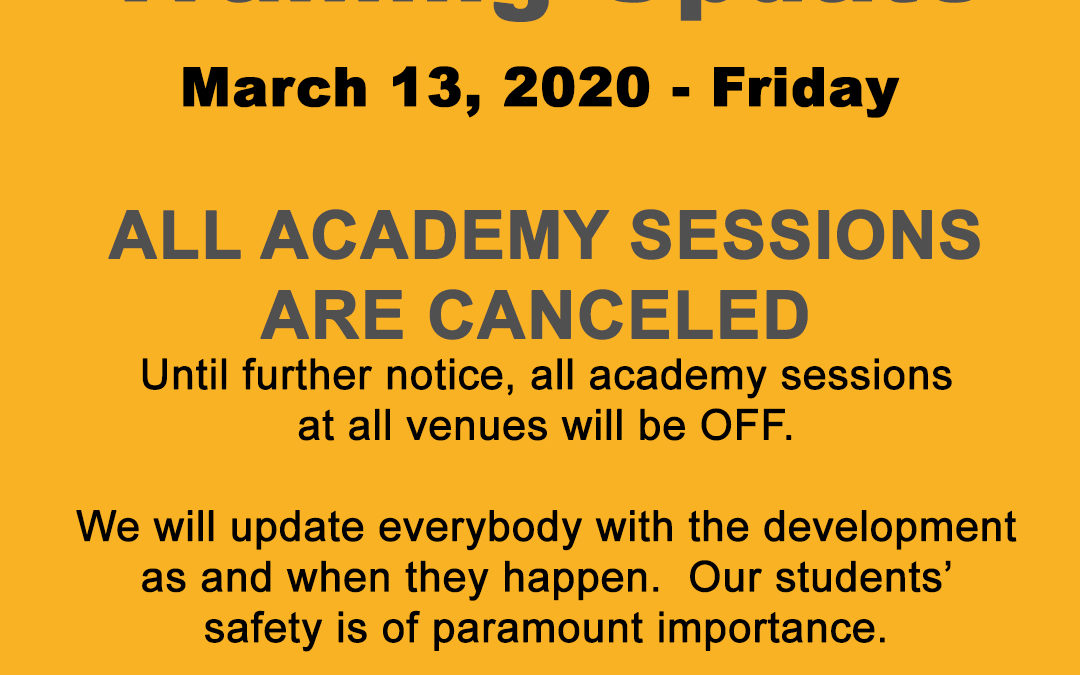Academy Updates – March 16 – 22, 2020