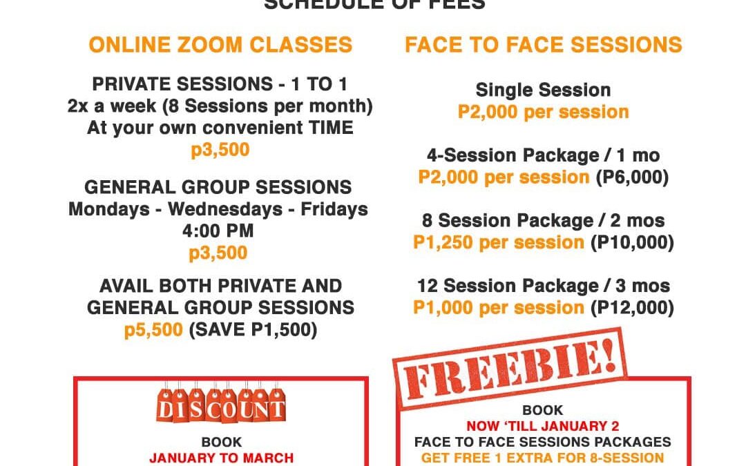 Updated Schedule of Fees – January 15, 2021