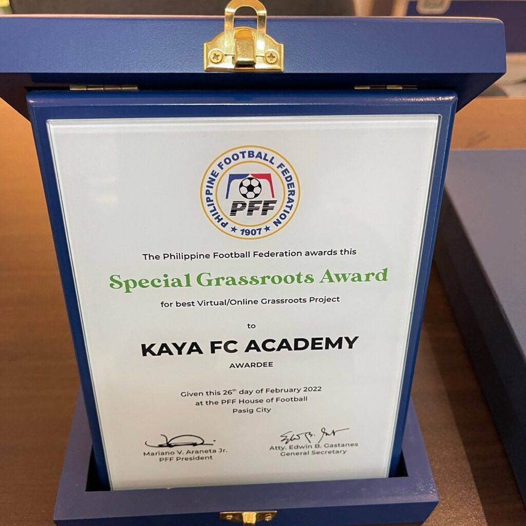 Kaya fc Academy Best Virtual/Online Grassroots Project