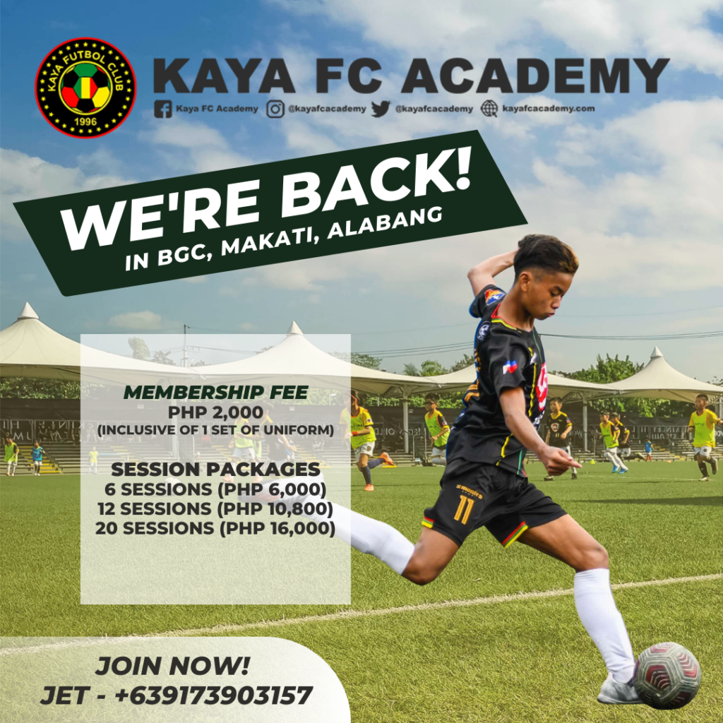 Kaya FC Academy Football is back