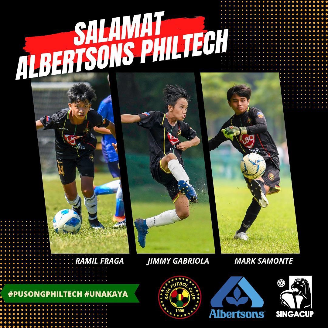 Kaya FC Academy recently announced a new partnership with Albertsons Philtech.
