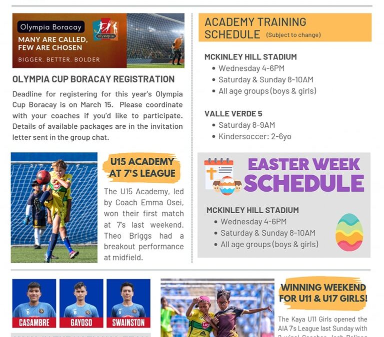 Academy Updates – March 11, 2024