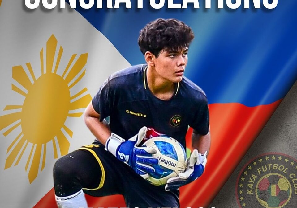 Mateo Veloso with the U16 PH National Team Competes in AFF U16 Championship in Indonesia