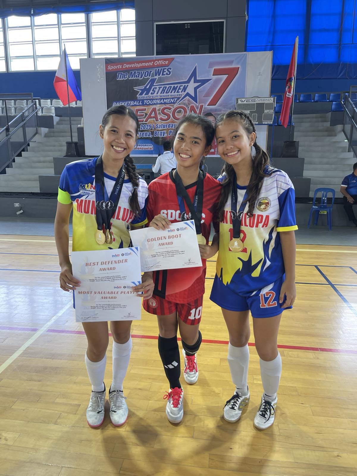 Kaya Girls Winning 4 of 6 Individual Awards of NCR Futsal Palaro