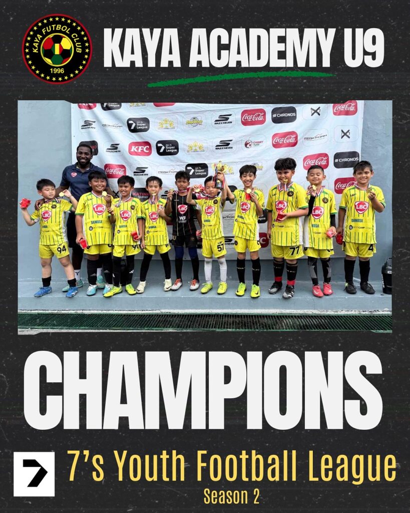 Kaya FC Academy Podium Finishes for Hausland CIFA Cup and 7's YFL League Season 2
