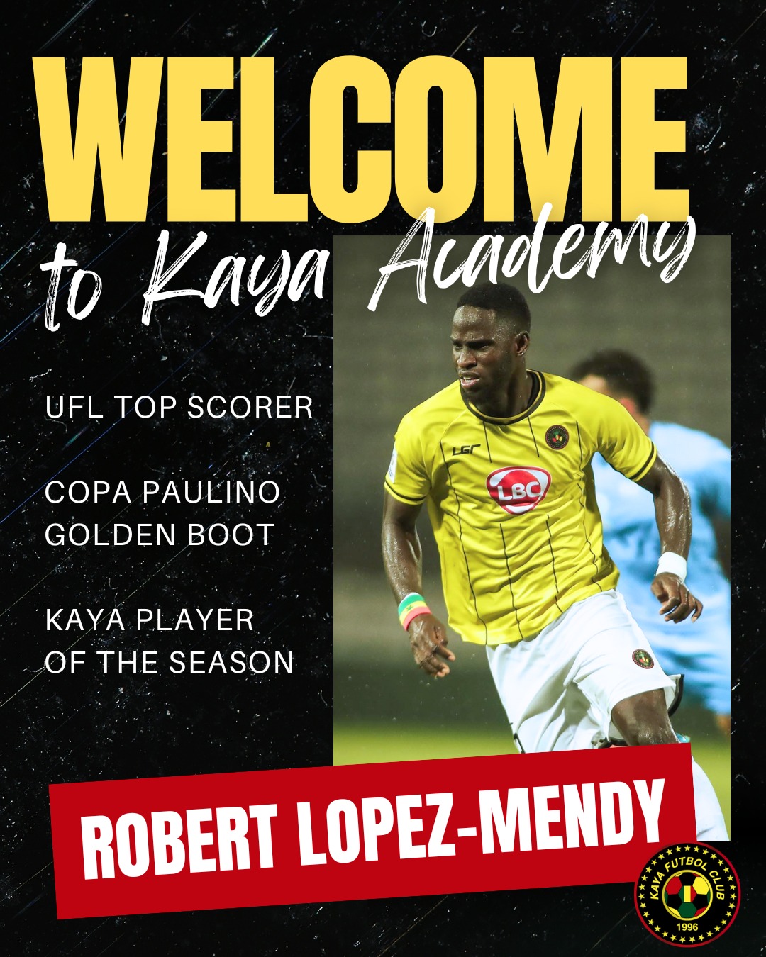 Welcome to the Academy! Robert Lopez-Mendy