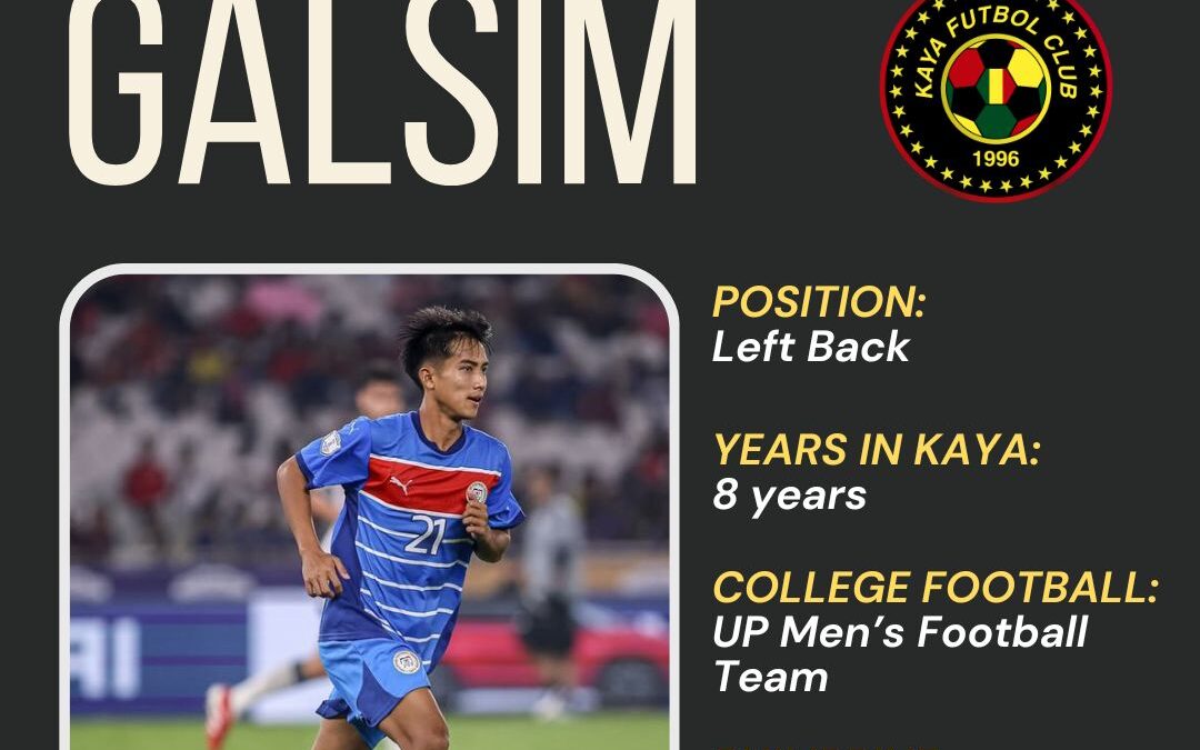 Kaya Elite Alumni, Cian Galsim Shares His Football Journey