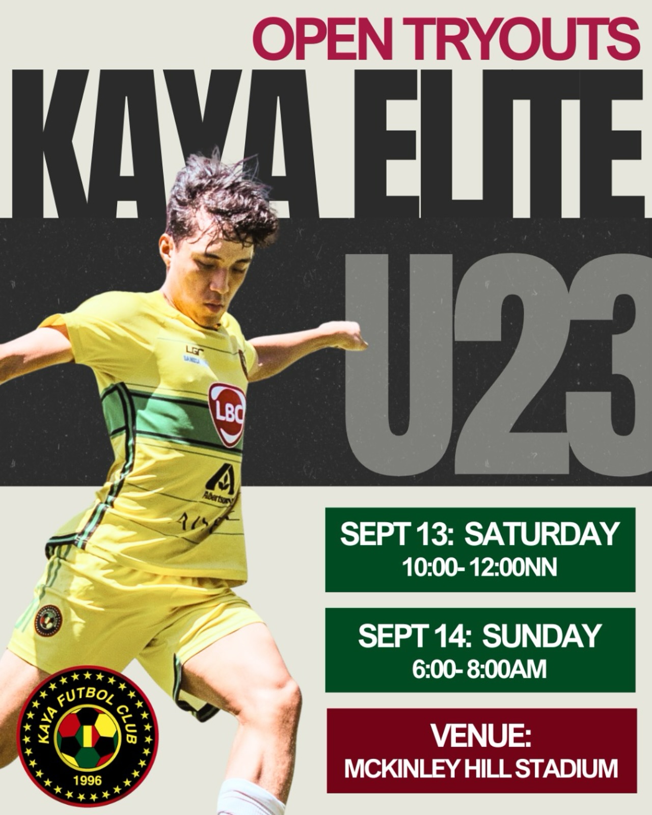 Kaya Elite U23 Tryouts - Road to Pro