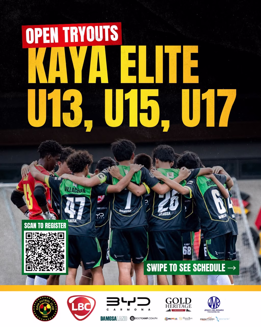 Kaya U13, U15, U17 Open Tryouts